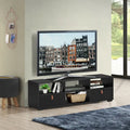 TV Stand Entertainment Media Center Console for TV’s up to 60 Inch with Drawers-Black - Black - Entertainment Centers &