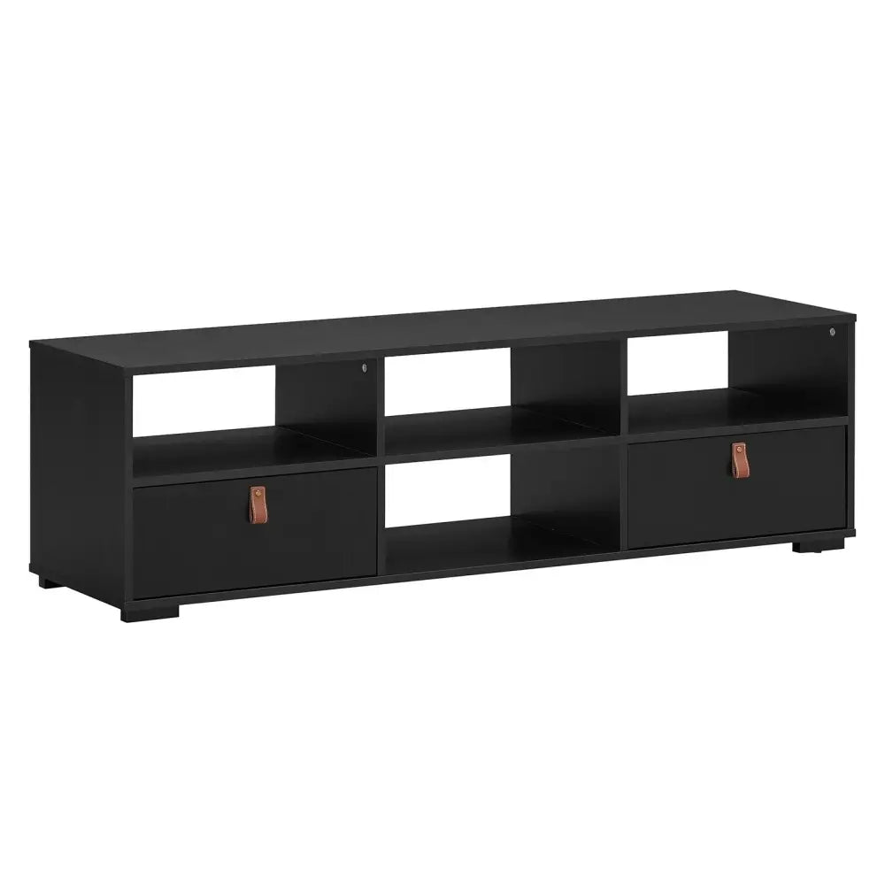 TV Stand Entertainment Media Center Console for TV’s up to 60 Inch with Drawers-Black - Black - Entertainment Centers &