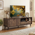 TV Stand for TVs up to 65 Inches Rustic Entertainment Center-Brown - Brown - Entertainment Centers & TV Stands