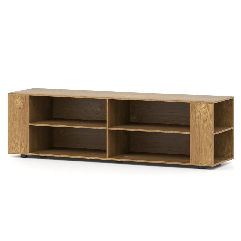 TV Stand Modern Wood Storage Console Entertainment Center-Natural - Natural - Entertainment Centers & TV Stands