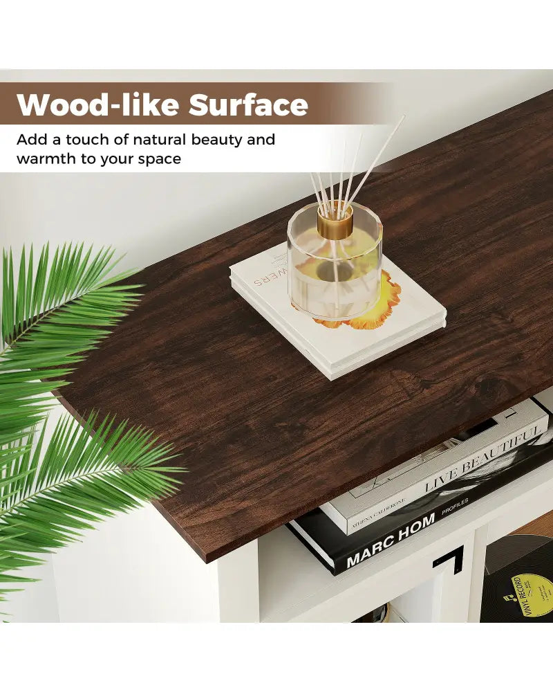 TV Stand with LED Lights and Remote Control-White - White - Entertainment Centers & TV Stands