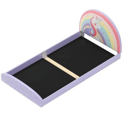 Twin Floor Bed Frame Upholstered Twin Size Kids Floor Bed with 210D Oxford Cloth Floor Mat-Purple - Purple - Toddler