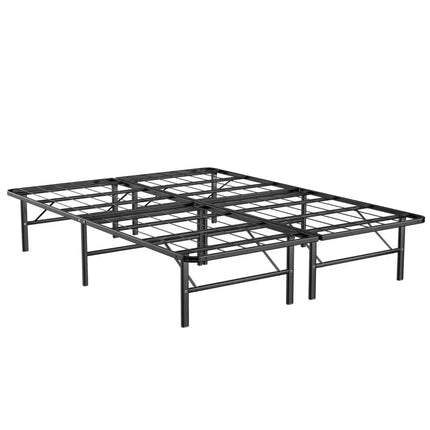 Twin/Full/Queen Size Foldable Metal Platform Bed with Tool-Free Assembly-Queen size Costway