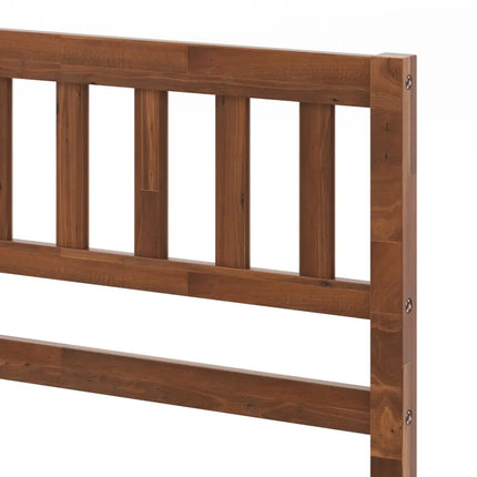Twin/Full/Queen Size Wood Bed Frame with Headboard and Slat Support-Full Size - Walnut - Simple Bed Frame