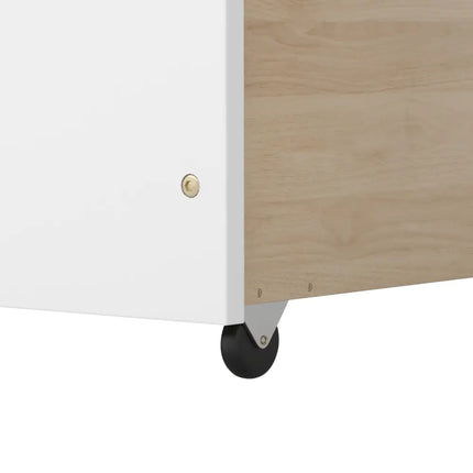 Twin House Bed with 2 Storage Drawers and Roof & Fence Rails-White - White - Simple Bed Frame