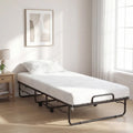 Twin Size Folding Bed with 5-inch Mattress and Metal Frame for Apartment - Folding Beds