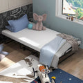 Twin Size Metal Folding Bed with Memory Foam Mattress - Folding Beds