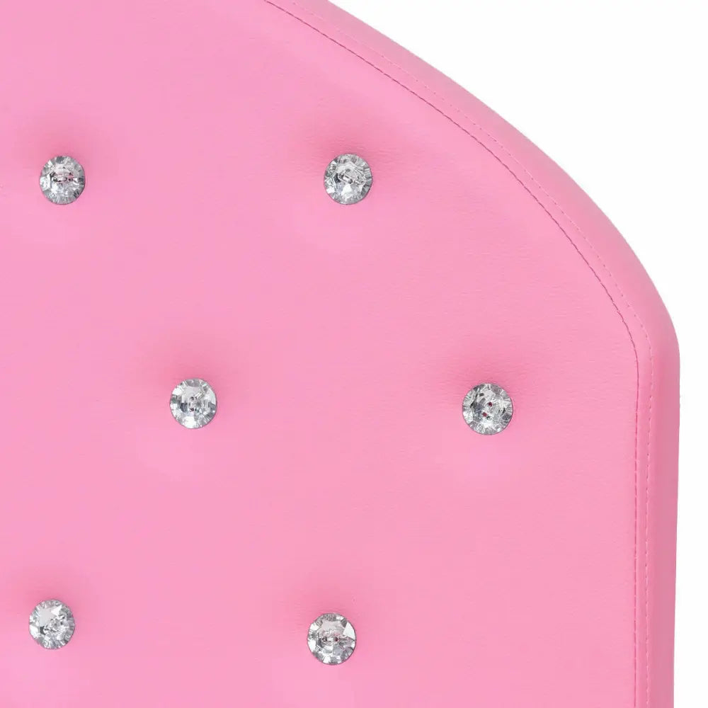 Twin Size Upholstered Platform Toddler Bed with Wood Support - Pink - Toddler Beds