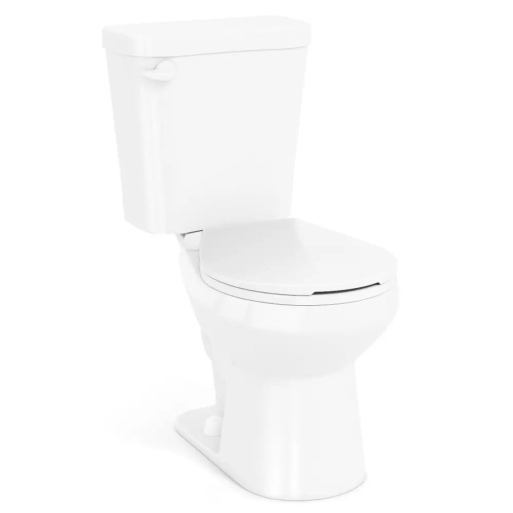 Two-Piece Round Toilet with 17.5 inch ADA Comfort Chair Height Seat - White - Toilet