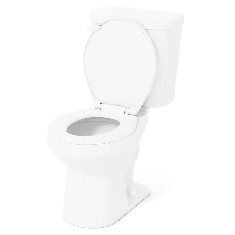 Two-Piece Round Toilet with 17.5 inch ADA Comfort Chair Height Seat - White - Toilet