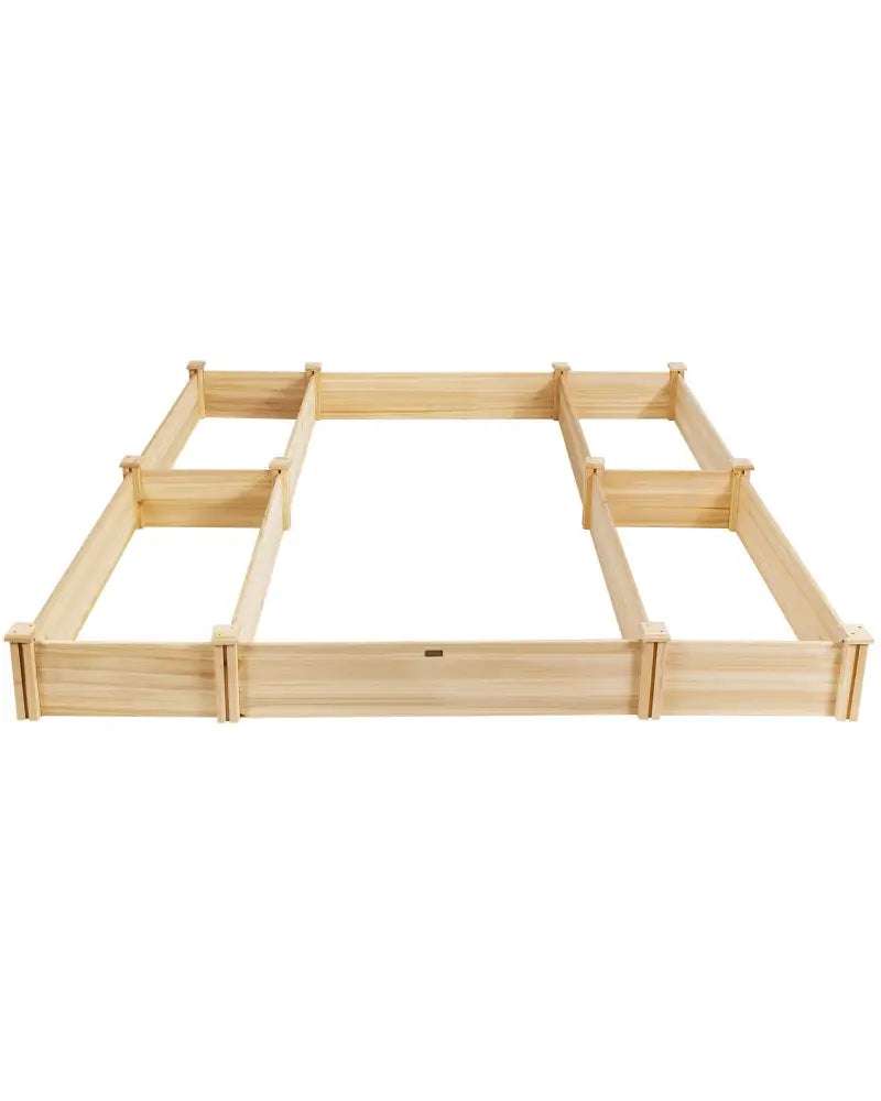 U-Shaped Wooden Garden Raised Bed for Backyard and Patio - Natural - Raised Garden Beds