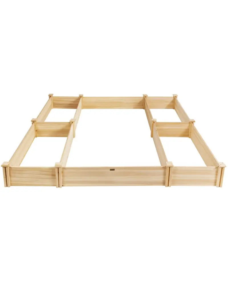 U-Shaped Wooden Garden Raised Bed for Backyard and Patio-Natural - Natural - Raised Garden Beds