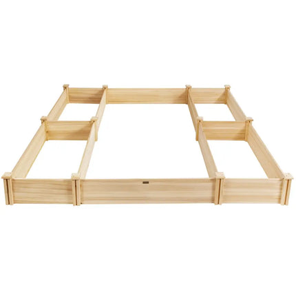 U-Shaped Wooden Garden Raised Bed for Backyard and Patio - Natural - Raised Garden Beds