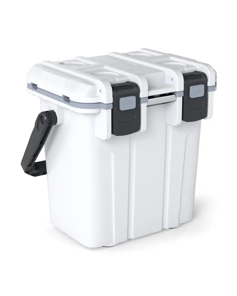 Ultra-Light Injection Molded Cooler 21 QT Hard Ice Chest-White - White - Coolers