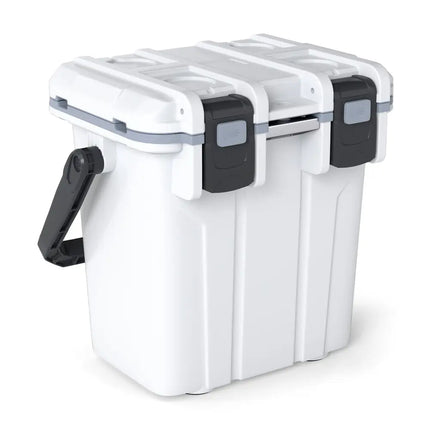 Ultra-Light Injection Molded Cooler 21 QT Hard Ice Chest-White - White - Coolers