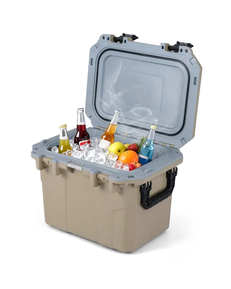 Ultra-Light Injection Molded Cooler 53 QT Hard Ice Chest-Coffee - Coffee - Coolers