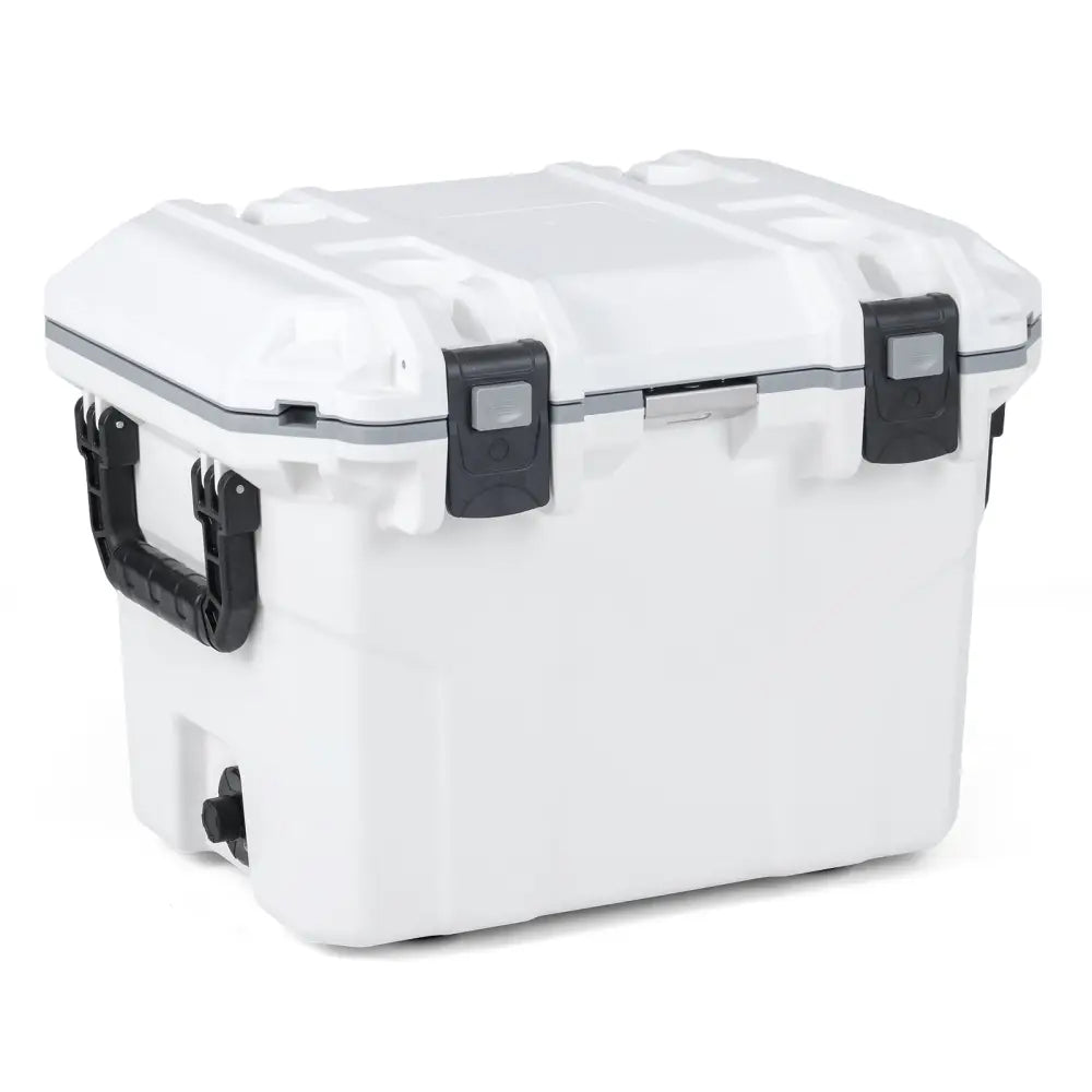 Ultra-Light Injection Molded Cooler 53 QT Hard Ice Chest-White - White - Coolers