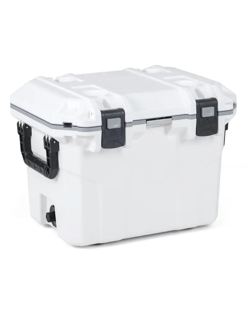 Ultra-Light Injection Molded Cooler 53 QT Hard Ice Chest-White - White - Coolers