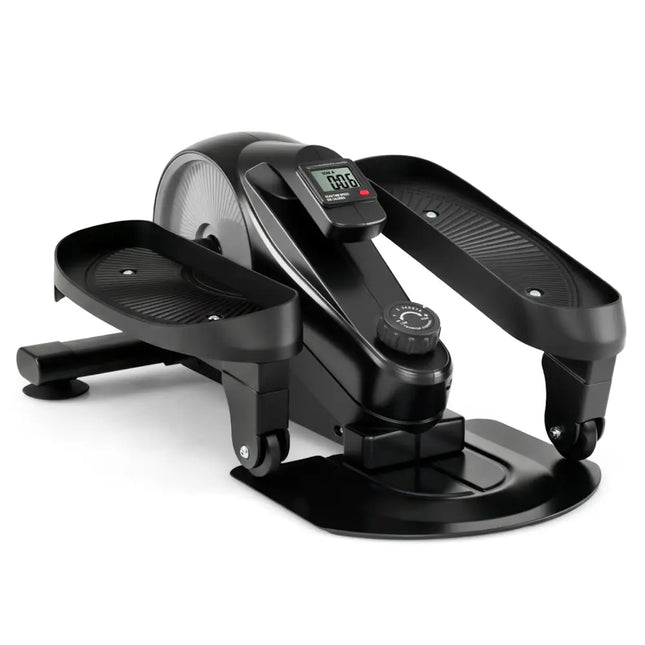 Under Desk Elliptical Pedal Exerciser Adjustable Magnetic Resistance-Silver - Silver - Elliptical Trainers