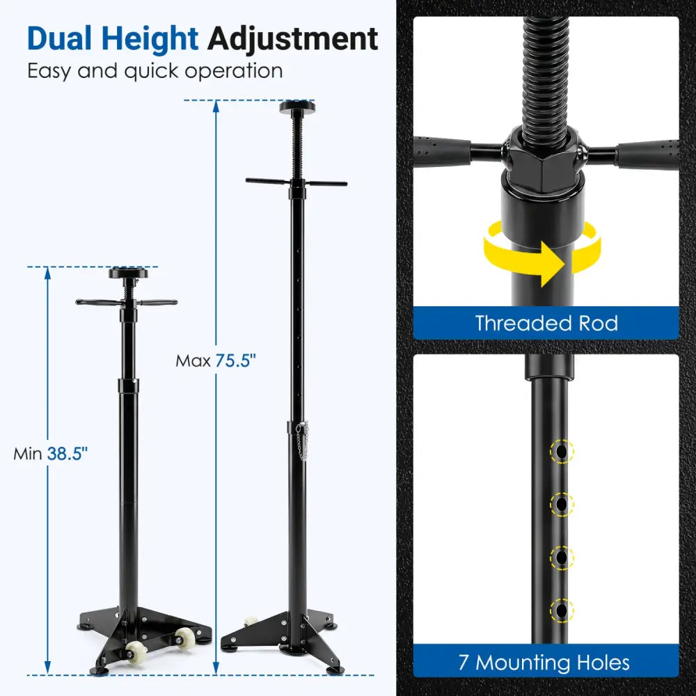 Underhoist Support Stand for Vehicle Components Support-Black - Black - Garages