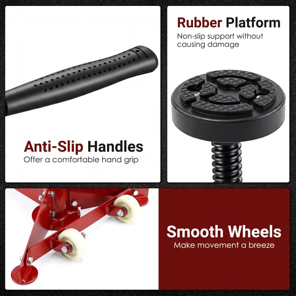 Underhoist Support Stand for Vehicle Components Support-Red - Red - Garages