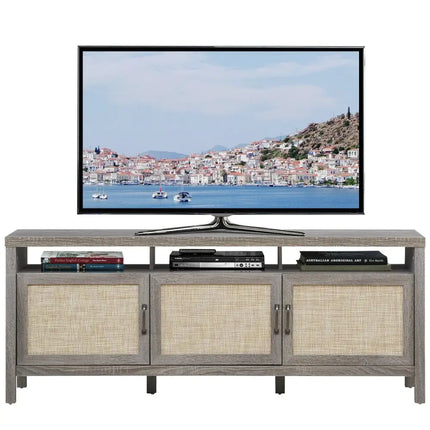 Universal TV Stand Entertainment Media Center for TV’s up to 65 Inch-Gray - Gray - Entertainment Centers & TV Stands