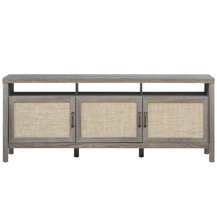 Universal TV Stand Entertainment Media Center for TV’s up to 65 Inch-Gray - Gray - Entertainment Centers & TV Stands