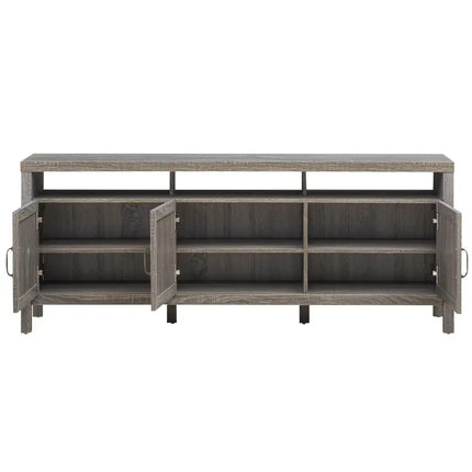 Universal TV Stand Entertainment Media Center for TV’s up to 65 Inch-Gray - Gray - Entertainment Centers & TV Stands
