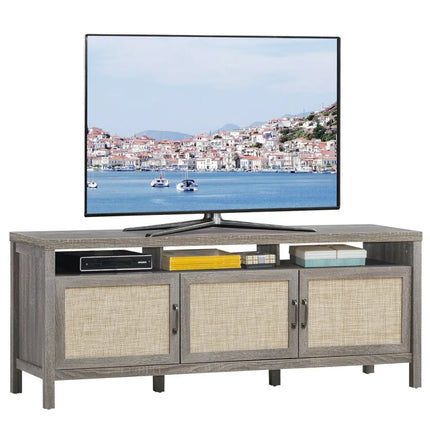 Universal TV Stand Entertainment Media Center for TV’s up to 65 Inch-Gray - Gray - Entertainment Centers & TV Stands