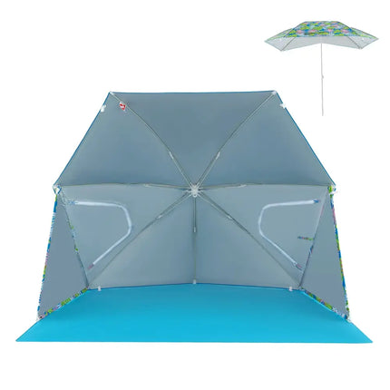 UPF50+ Sun Protection Beach Umbrella Tent with Portable Carrying Bag-Blue - Blue - Tents