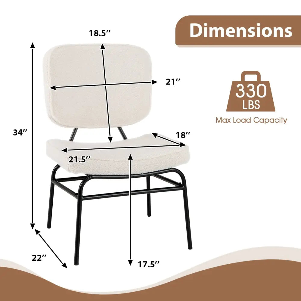 Upholstered Accent Chair Sherpa Reading Chair with Sponge Padding-Beige - Beige - Accent Chairs