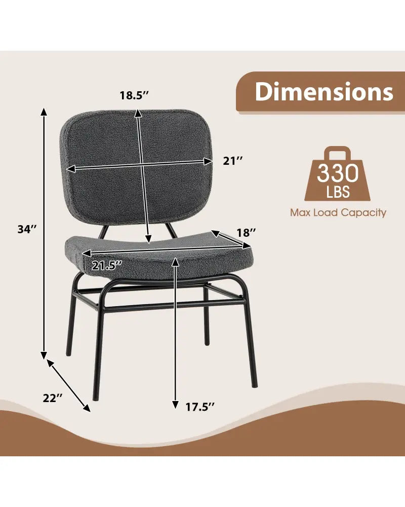 Upholstered Accent Chair Sherpa Reading Chair with Sponge Padding-Gray - Gray - Accent Chairs