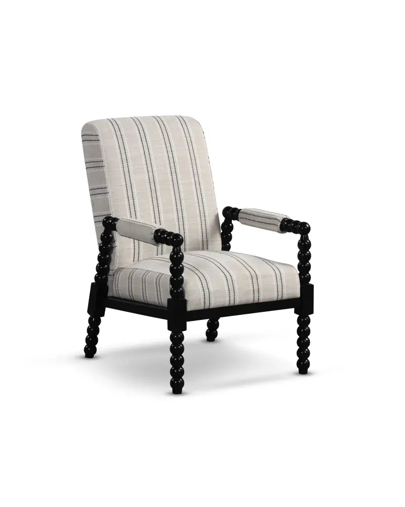 Upholstered Accent Chair with Rubber Wood Frame for Living Room-Beige - Beige - Accent Chairs