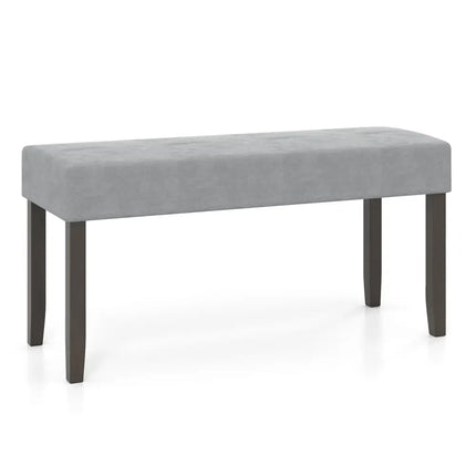 Upholstered Entryway Bench for End of Bed with Padded Seat-Gray - Gray - Shoe Racks & Storage Benches