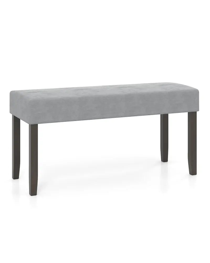 Upholstered Entryway Bench for End of Bed with Padded Seat-Gray - Gray - Shoe Racks & Storage Benches