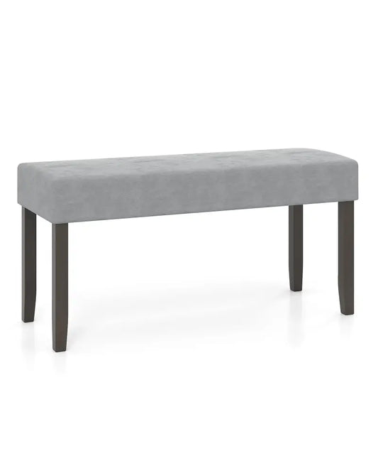 Upholstered Entryway Bench for End of Bed with Padded Seat-Gray - Gray - Shoe Racks & Storage Benches