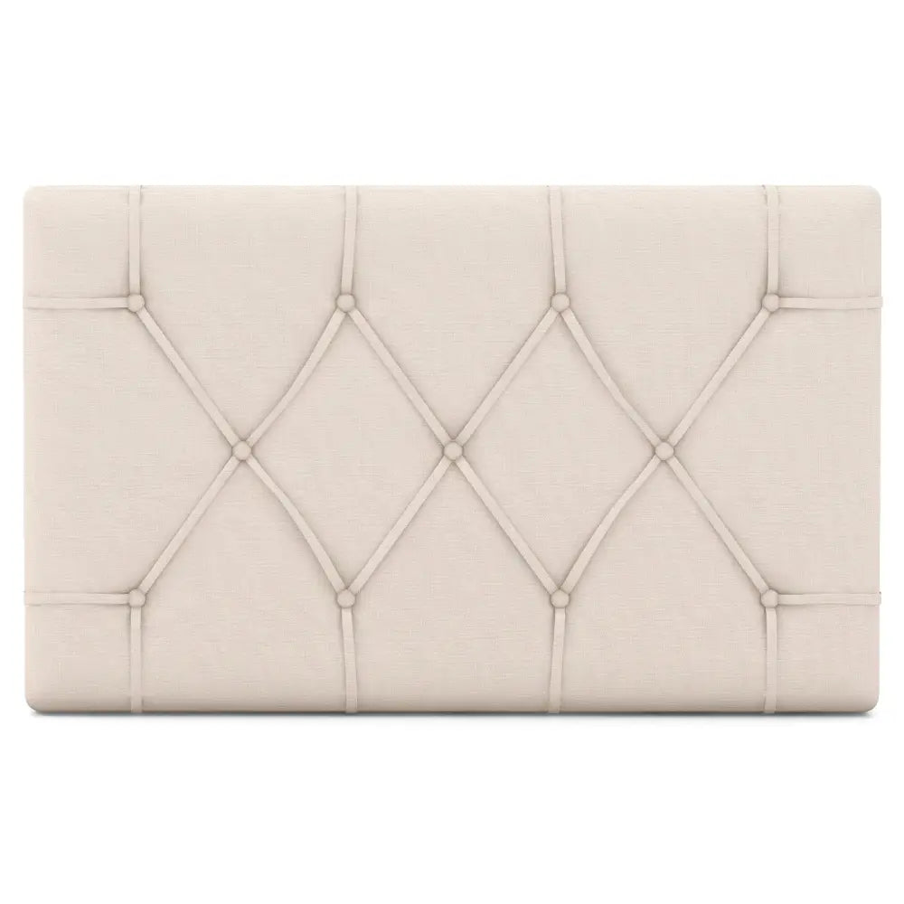 Upholstered Headboard for Twin Size Bed with Fabric Upholstery-Beige - Beige - Headboards