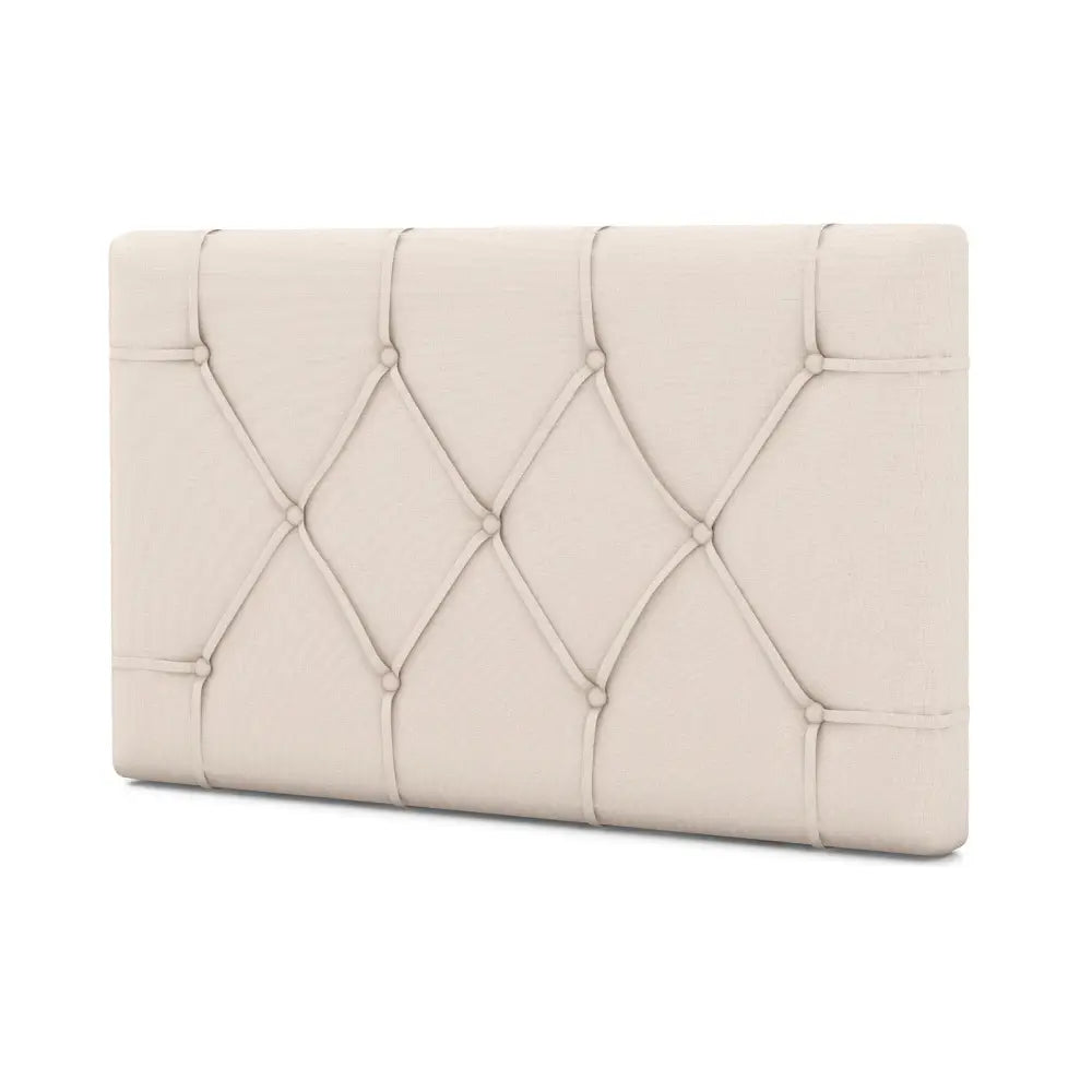 Upholstered Headboard for Twin Size Bed with Fabric Upholstery-Beige - Beige - Headboards