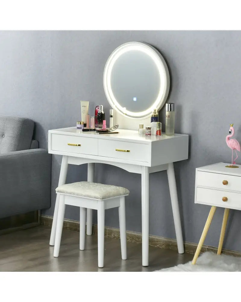 Vanity Dressing Table Set with 3 Lighting Modes - Makeup Vanities