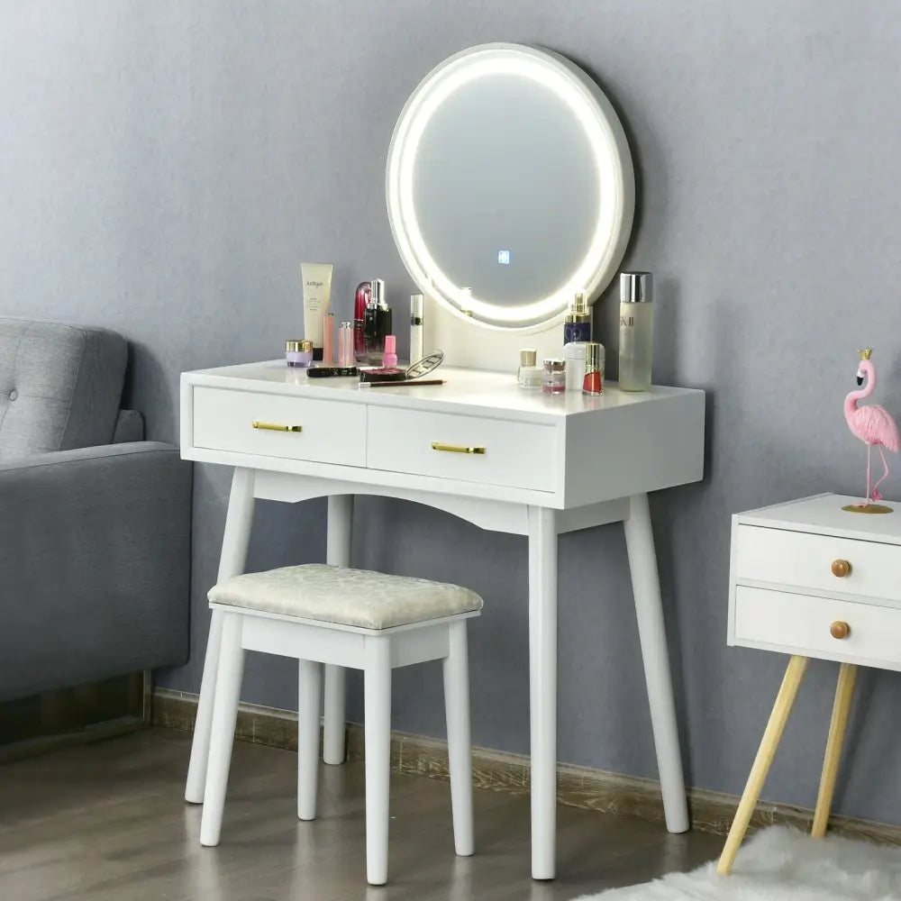 Vanity Dressing Table Set with 3 Lighting Modes - Makeup Vanities