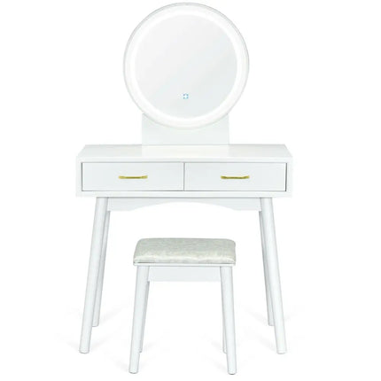 Vanity Dressing Table Set with 3 Lighting Modes - Makeup Vanities