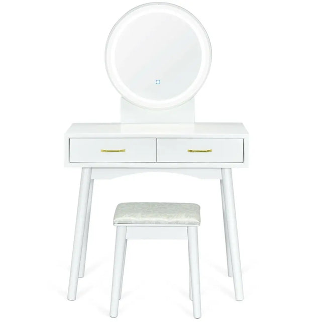 Vanity Dressing Table Set with 3 Lighting Modes - Makeup Vanities
