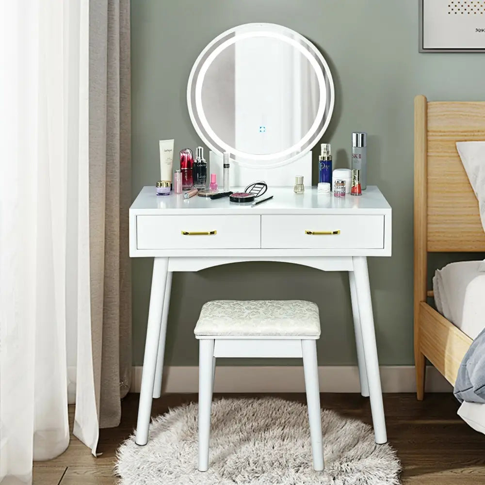 Vanity Dressing Table Set with 3 Lighting Modes - Makeup Vanities