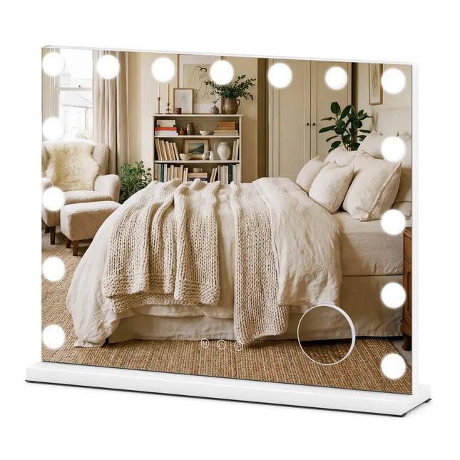 Vanity Mirror with Lights with 10X Magnification for Vanity Desk-White - White - Wall Mirrors