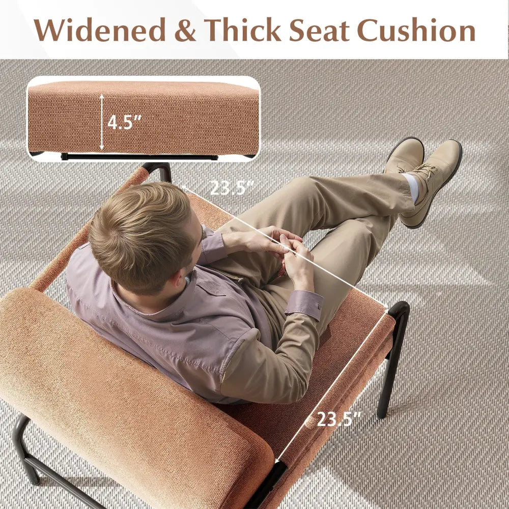 Velvet Upholstered Accent Chair with Cylindrical Backrest and Metal Armrests-Brown - Brown - Accent Chairs