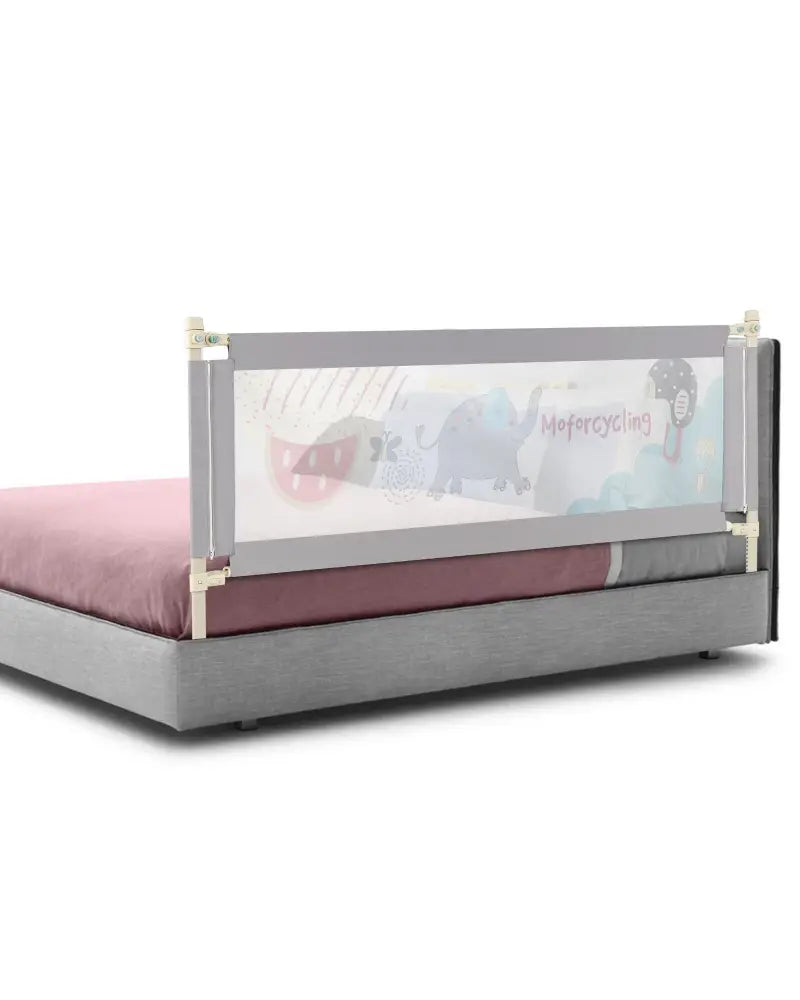 Vertical Lifting Baby Bed Rail with Lock-L - Gray - Bed Rails