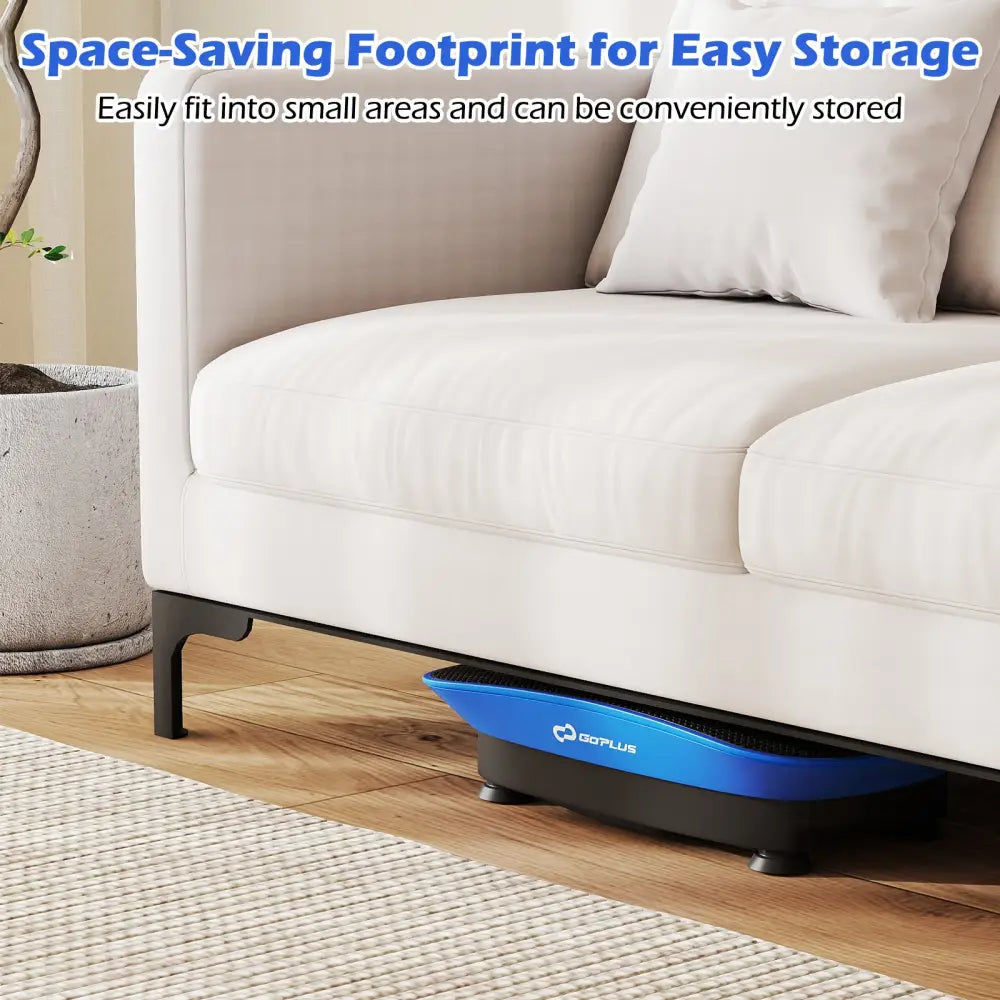 Vibration Plate Exercise Machine for Lymphatic Drainage and Weight Loss with 10 Speed Intensities-Navy - Navy