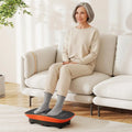 Vibration Plate Exercise Machine for Lymphatic Drainage and Weight Loss with 10 Speed Intensities-Orange - Orange