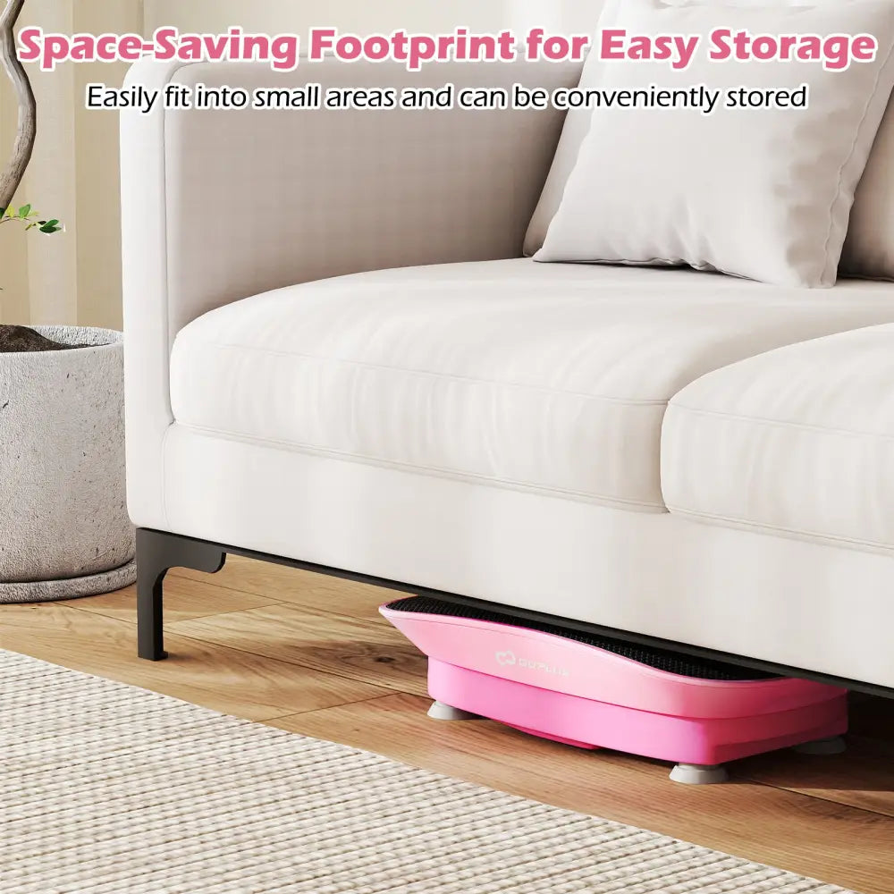 Vibration Plate Exercise Machine for Lymphatic Drainage and Weight Loss with 10 Speed Intensities-Pink - Pink