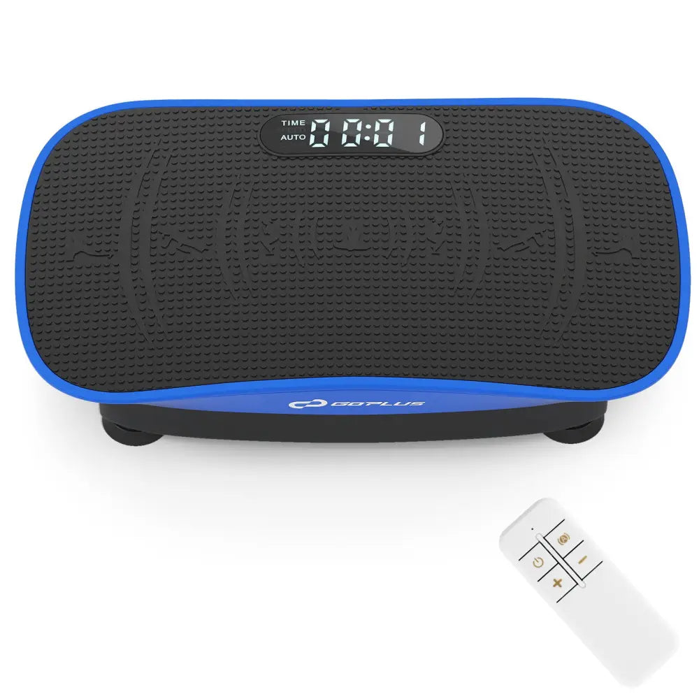 Vibration Plate Exercise Machine for Lymphatic Drainage and Weight Loss with 10 Speed Intensities-Navy - Navy